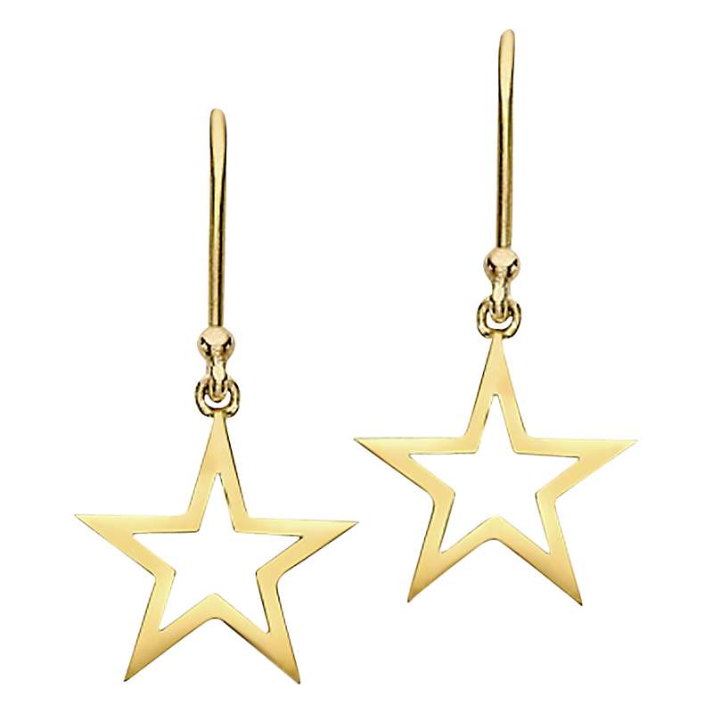 Buy London Road 9ct Gold Portobello Starry Night Star Drop Earrings, Gold Online at johnlewis.com