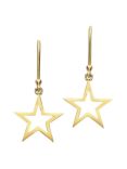 London Road 9ct Gold Portobello Starry Night Star Drop Earrings, Gold