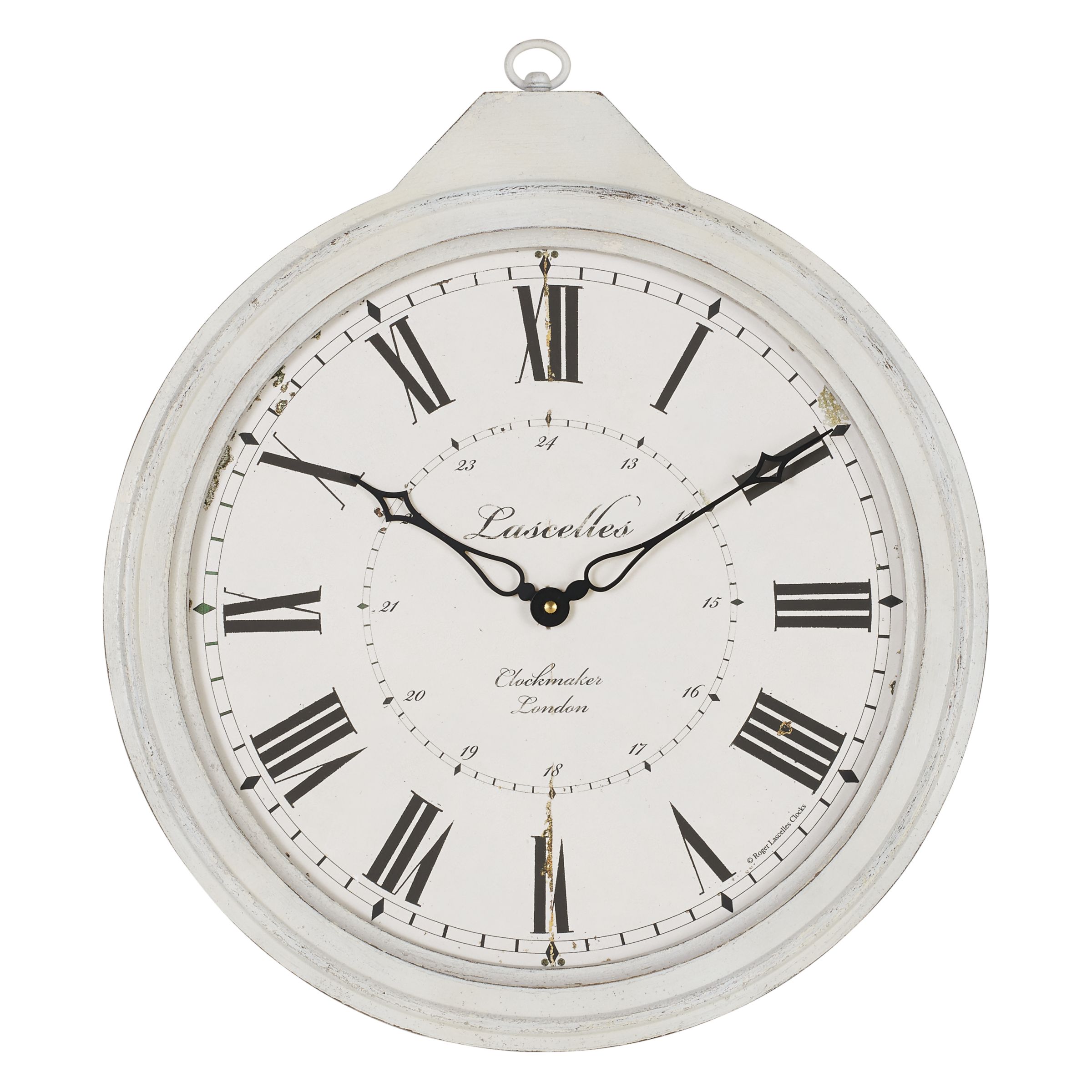 Lascelles Distressed Fob Watch Wall Clock At John Lewis Partners