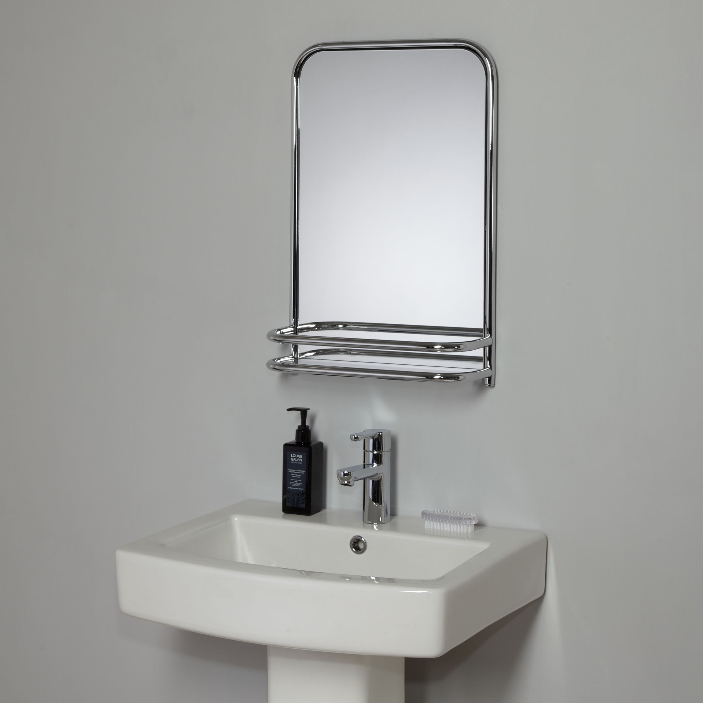 John Lewis Restoration Bathroom Wall Mirror With Shelf At John Lewis Partners