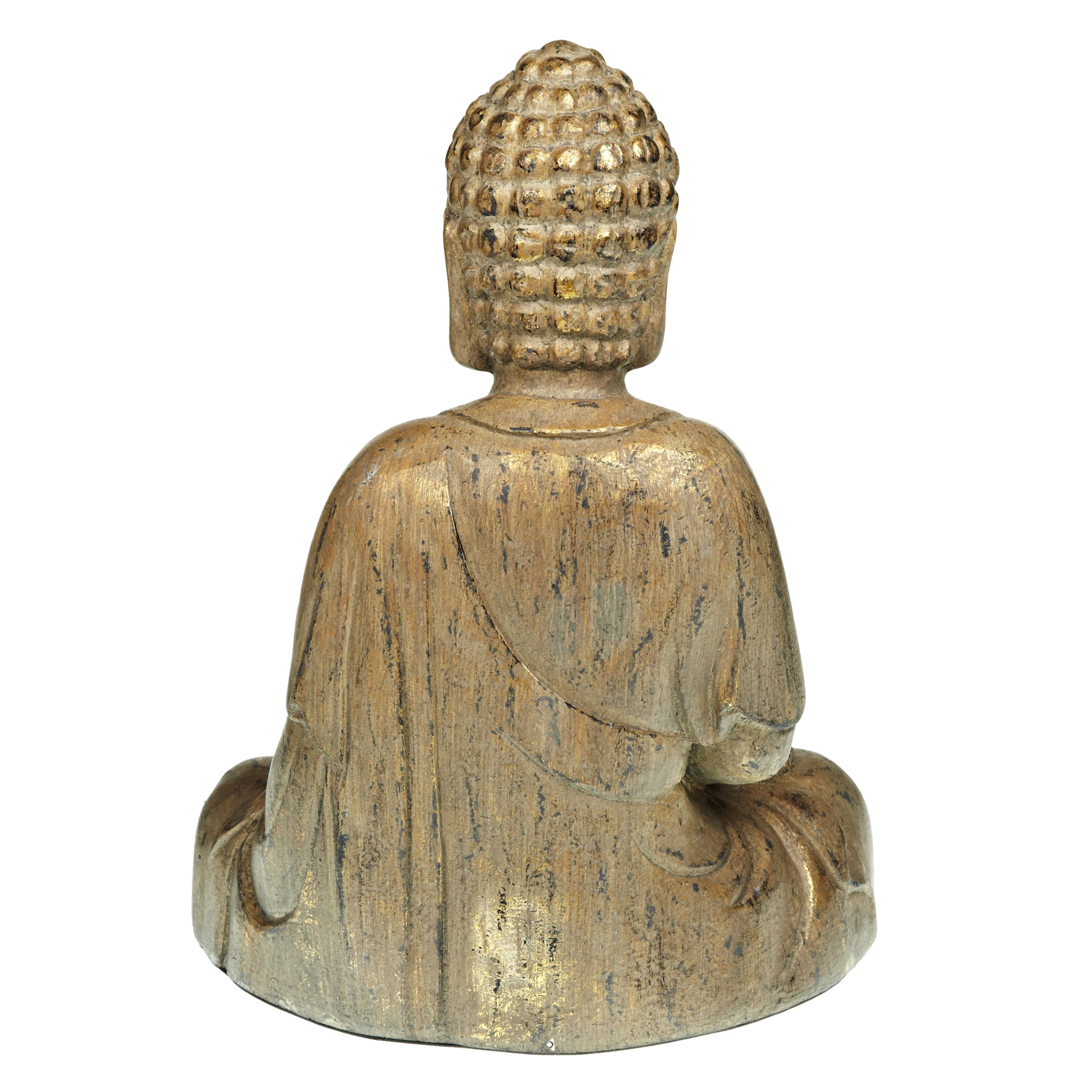 John Lewis & Partners Sitting Buddha Ornament, Gold