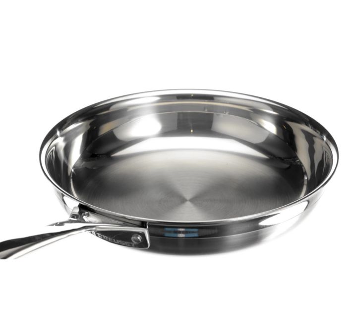 stainless steel frypan uncoated 24 cm medium induction –