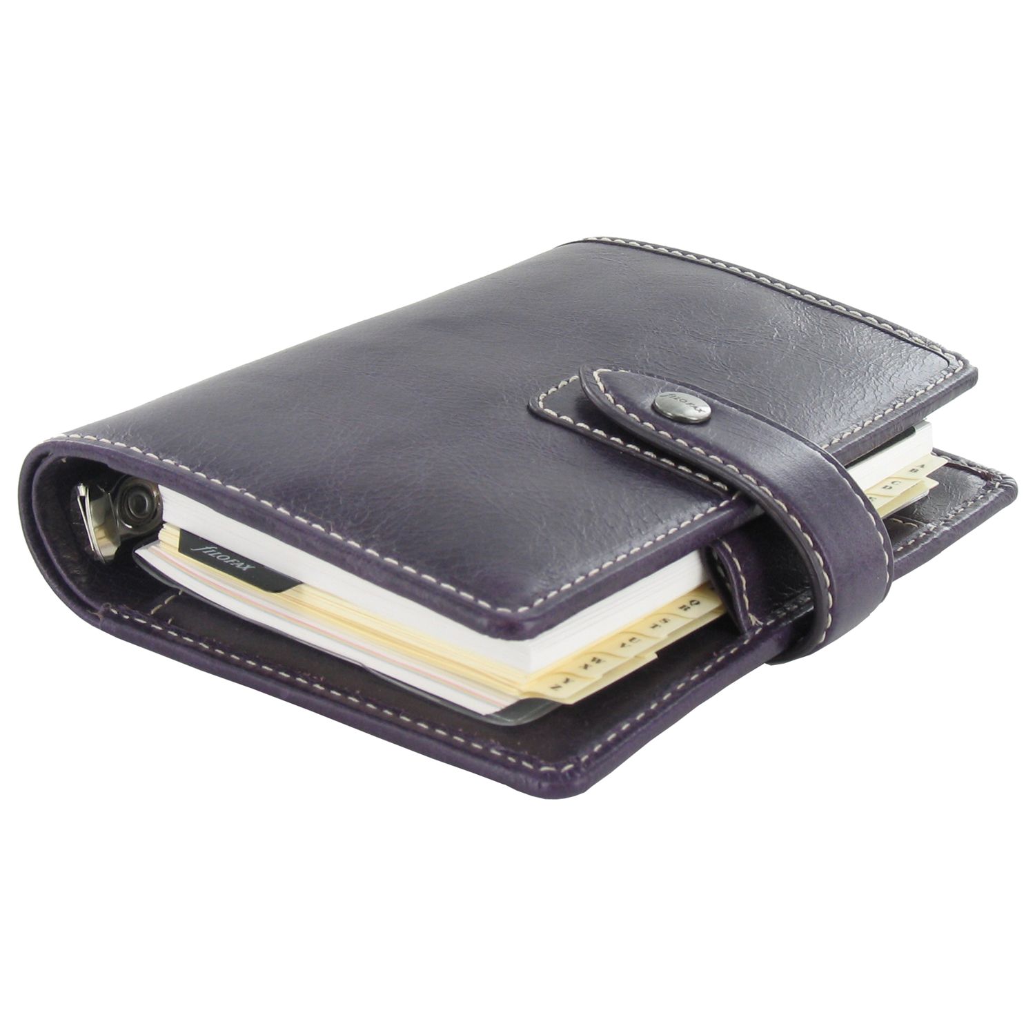 Filofax Malden Leather Pocket Organiser, Purple at John Lewis & Partners