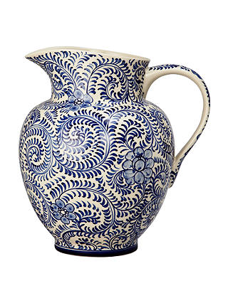 John Lewis Patterned Ceramic Jug, Blue