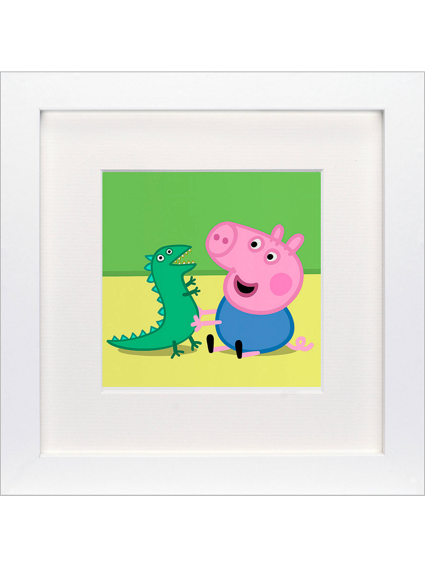 Astley Baker Davies Peppa Pig George Dinosaur Sitting Framed Print 23 X 23cm At John Lewis Partners