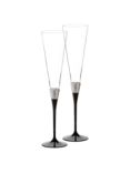 Vera Wang for Wedgwood With Love Flutes, Set of 2, Black