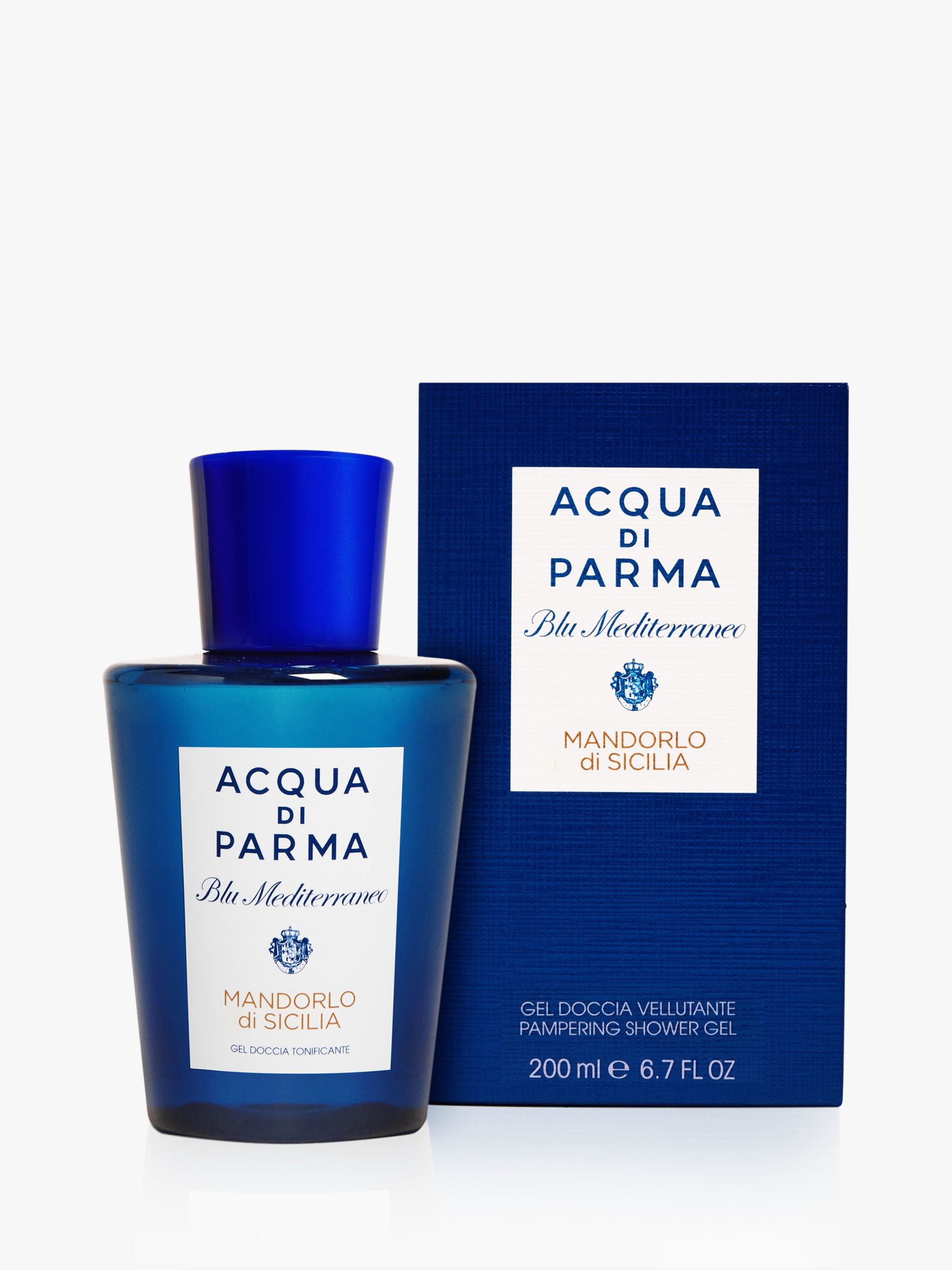 Acqua Di Parma Blu Mediterraneo Mandorlo Di Silicia Shower Gel 0ml At John Lewis Partners