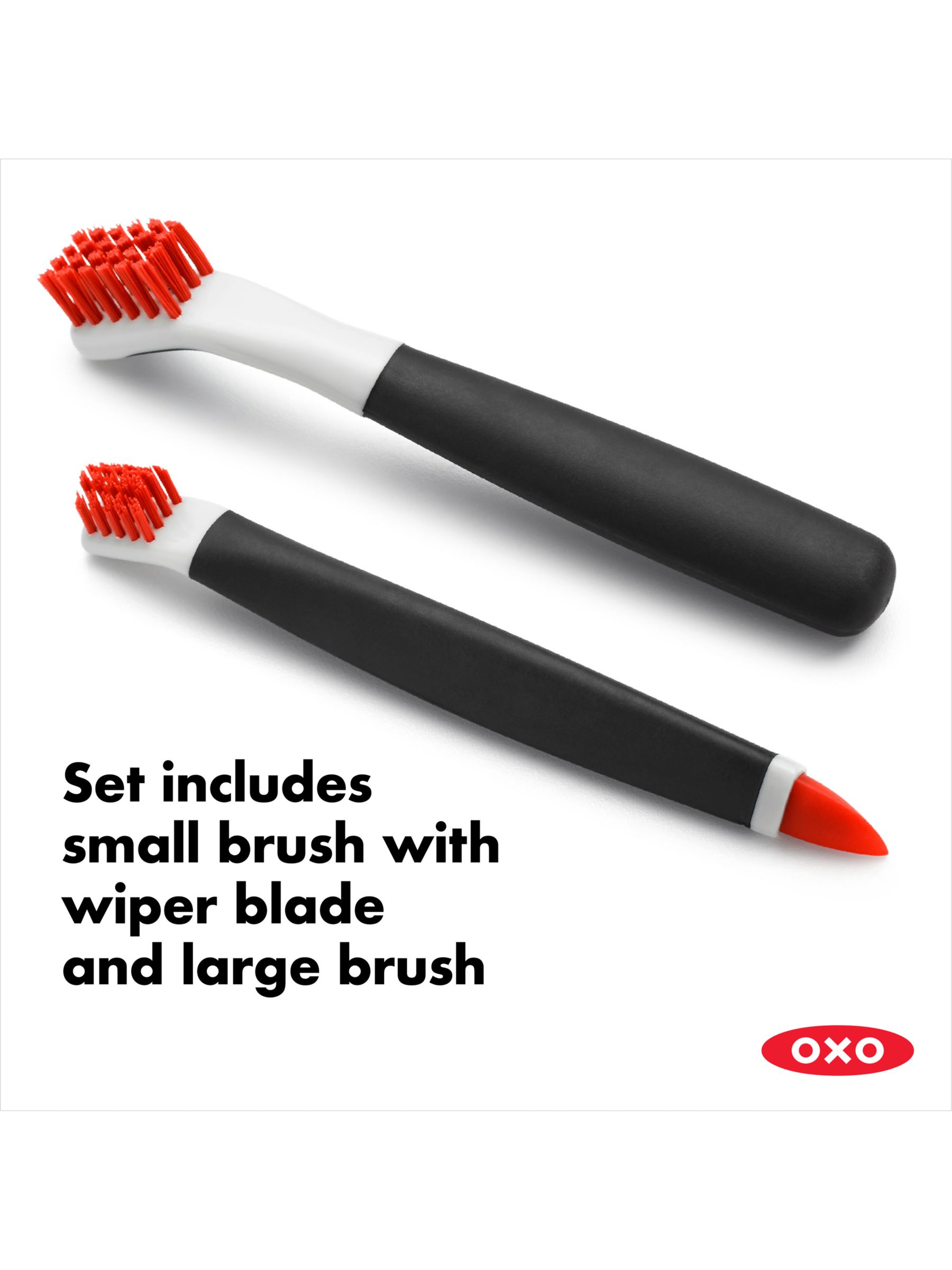 OXO Good Grips All Purpose Scrub Brush & Good Grips Deep Clean Brush Set,  Blue