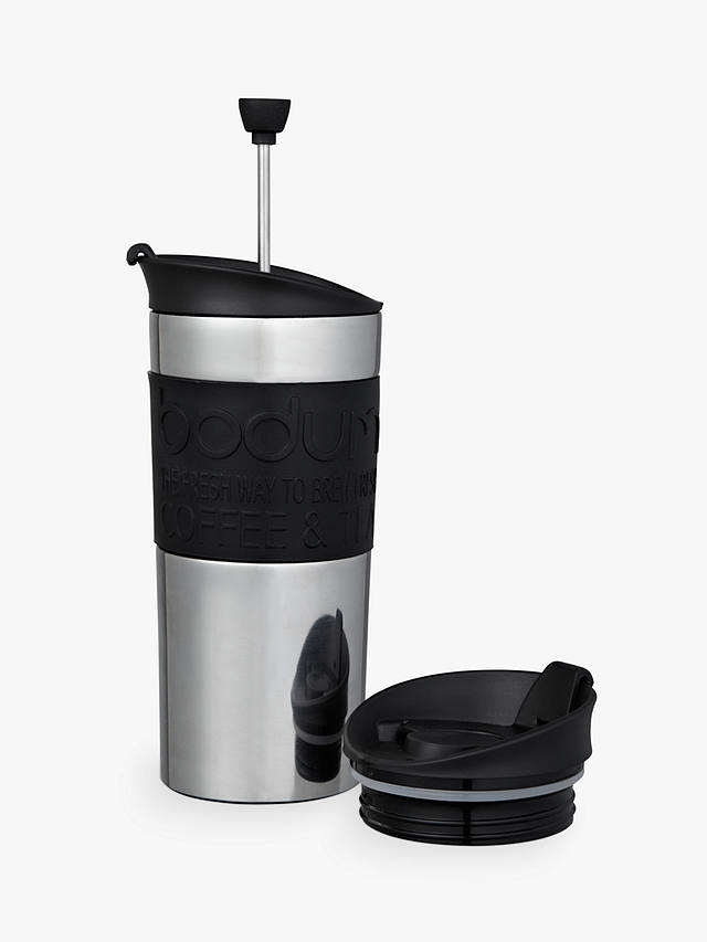 BODUM Travel Press Coffee Maker Set with Extra Lid, 350ml, Black