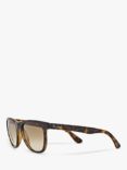 Ray-Ban RB4184 710/51 Square Sunglasses, Tortoise Brown