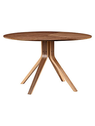 House By John Lewis Radar 6 Seater, Walnut Round Dining Table For 6