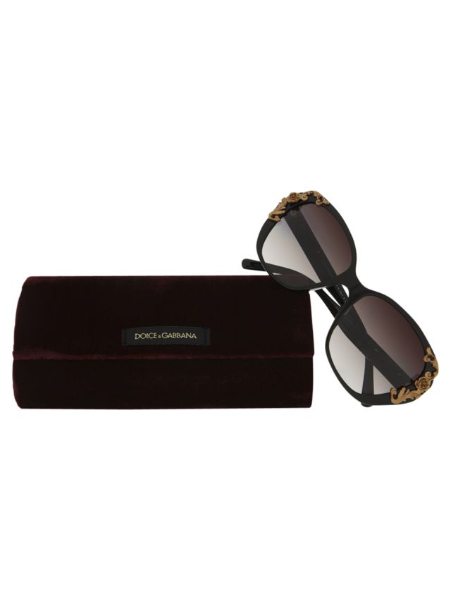 Dolce & Gabbana DG4167 Sicilian Baroque Acetate Sunglasses, Black