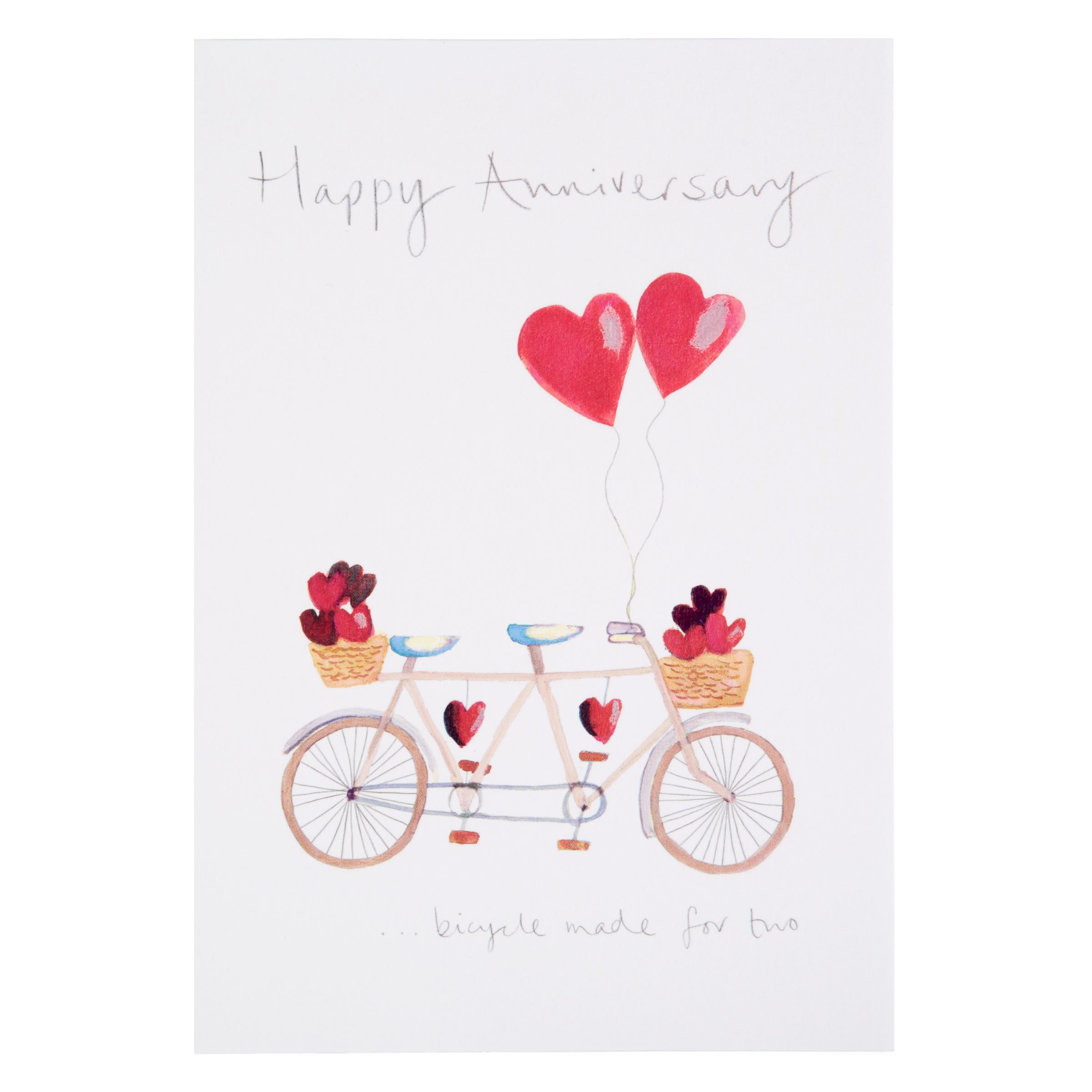 Woodmansterne A Bicycle Made For Two Anniversary Card At John Lewis Partners