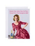 Cath Tate Cards Champagne Diet Birthday Card