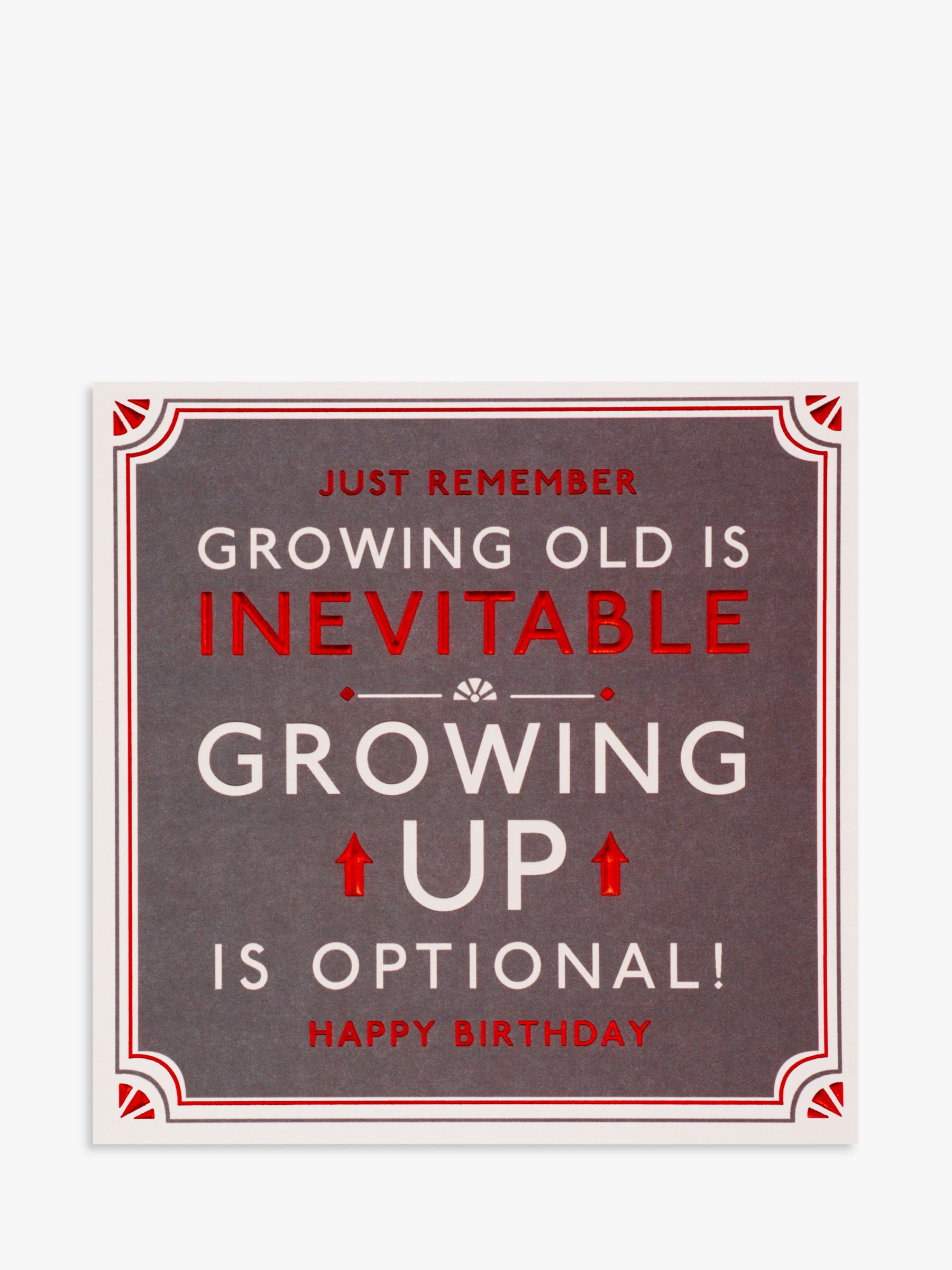 Hotchpotch Growing Up Is Optional Birthday Card