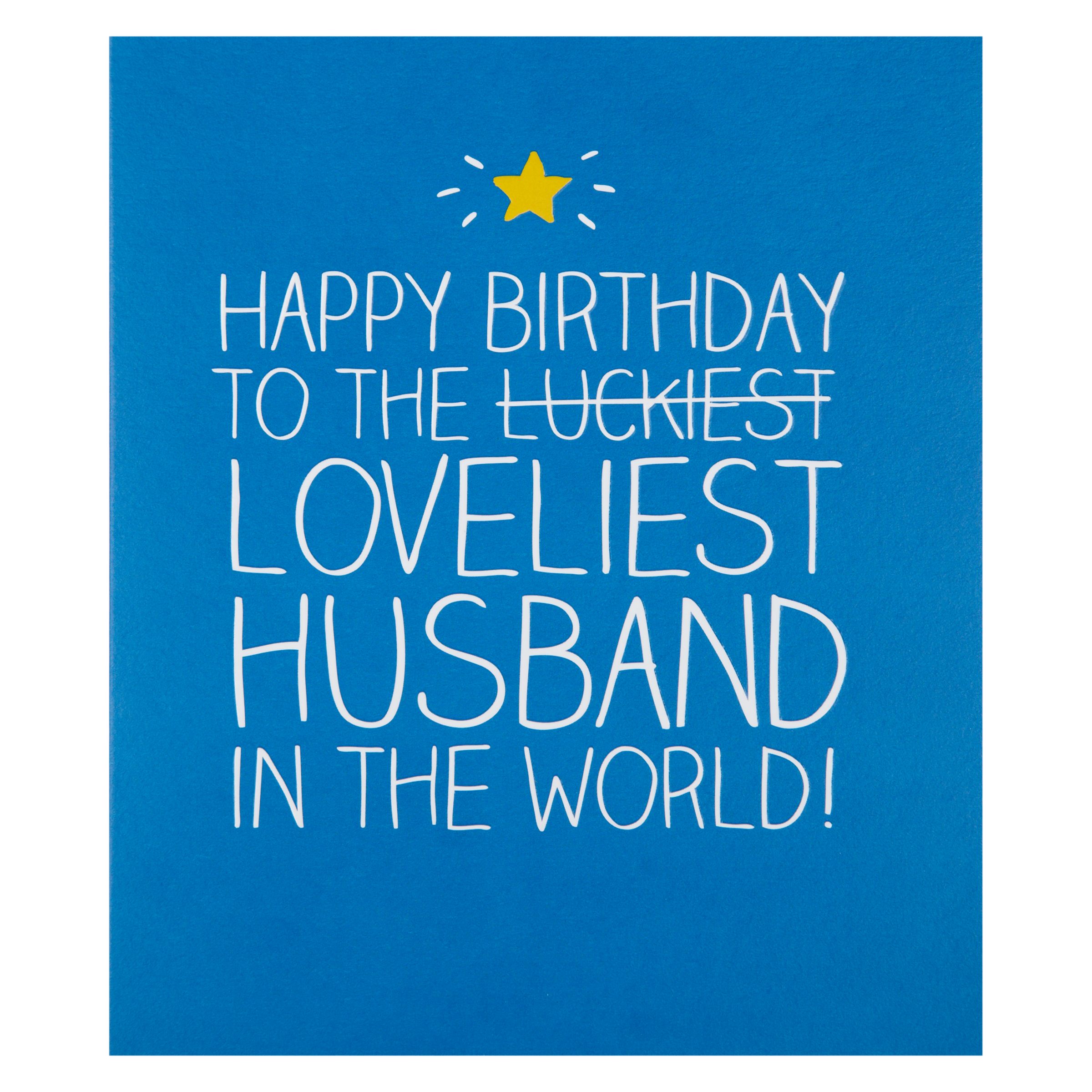Happy Jackson Loveliest Husband Birthday Card at John Lewis