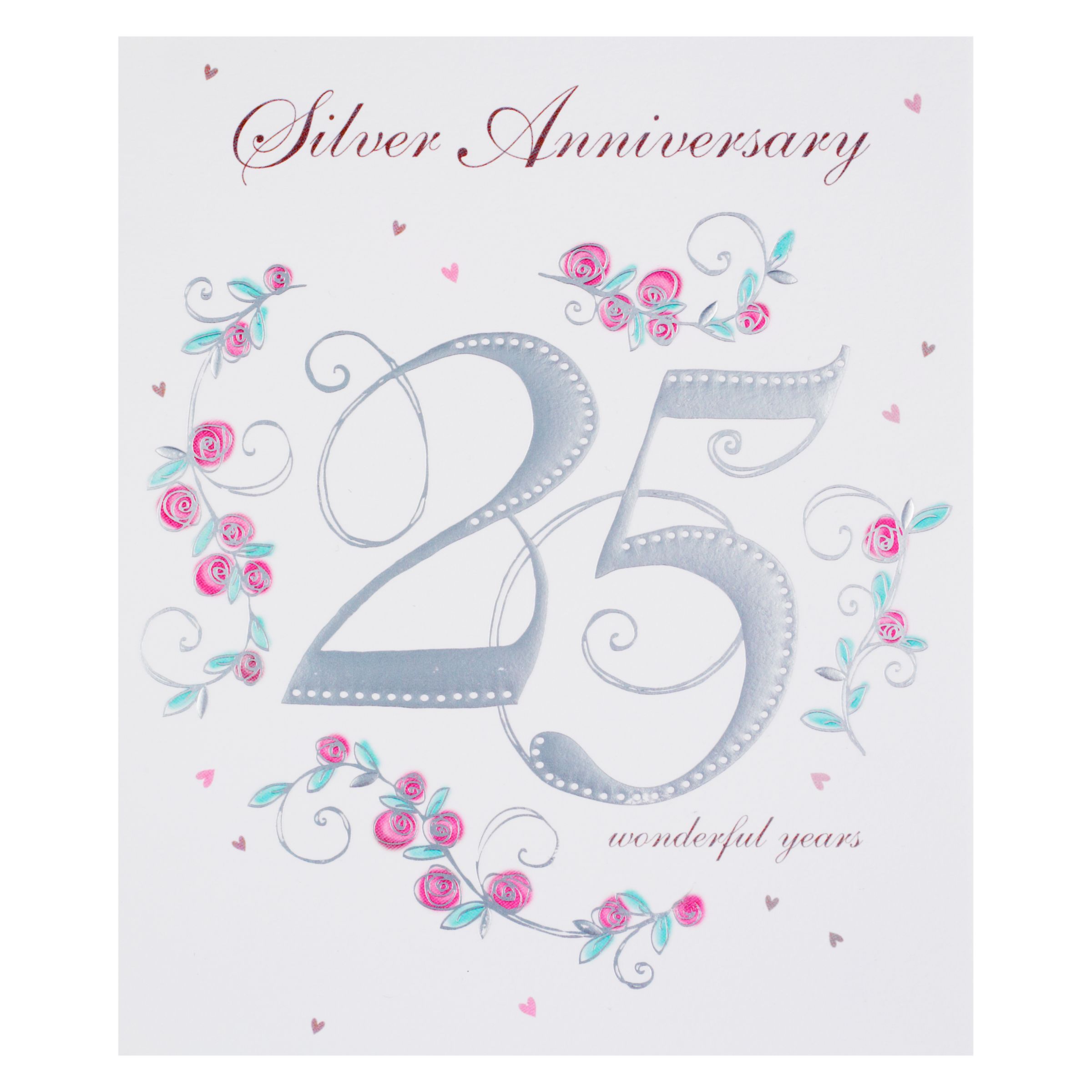 Woodmansterne Silver Anniversary Card At John Lewis Partners