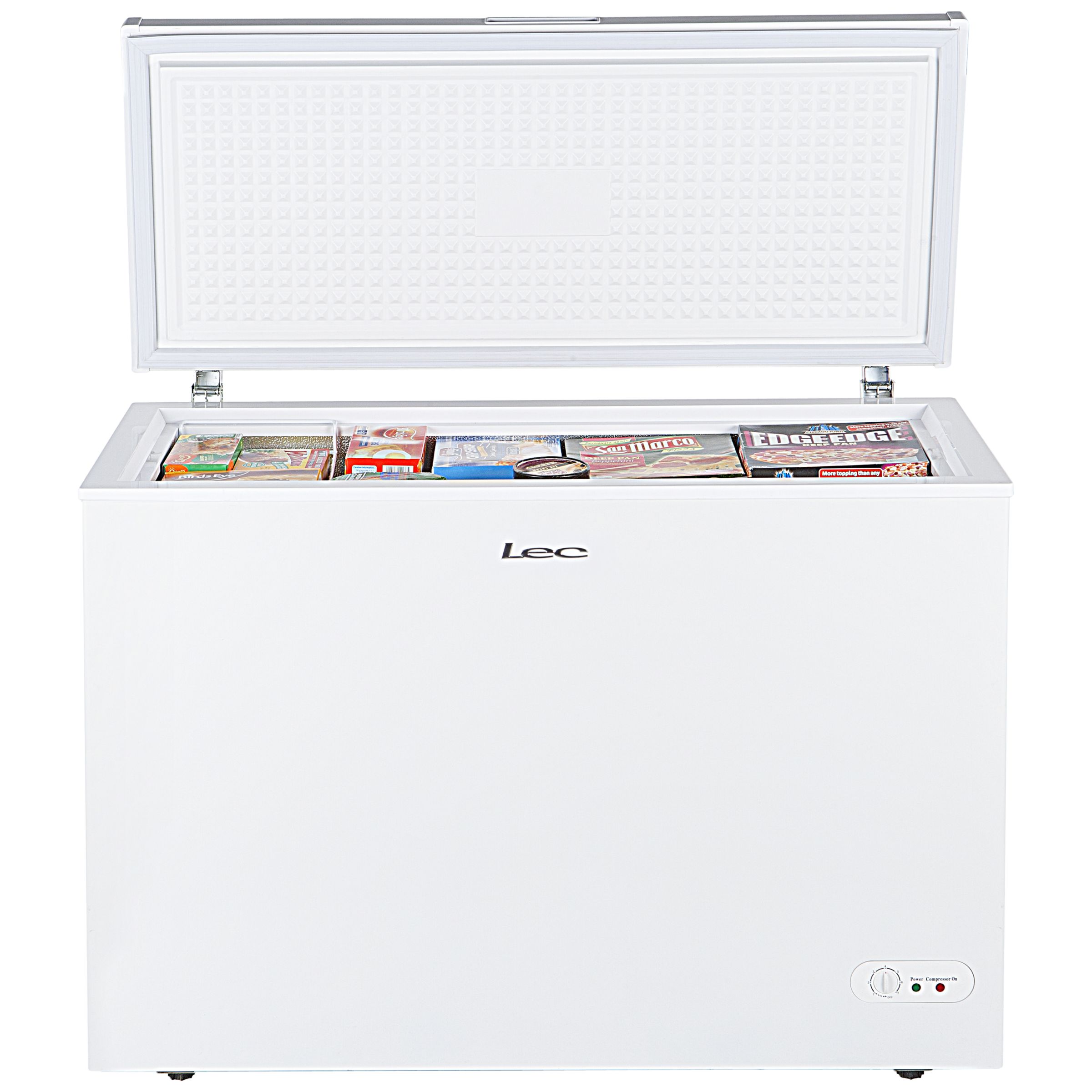 Lec CF250LW Chest Freezer, A+ Energy Rating, 116cm Wide, White at John