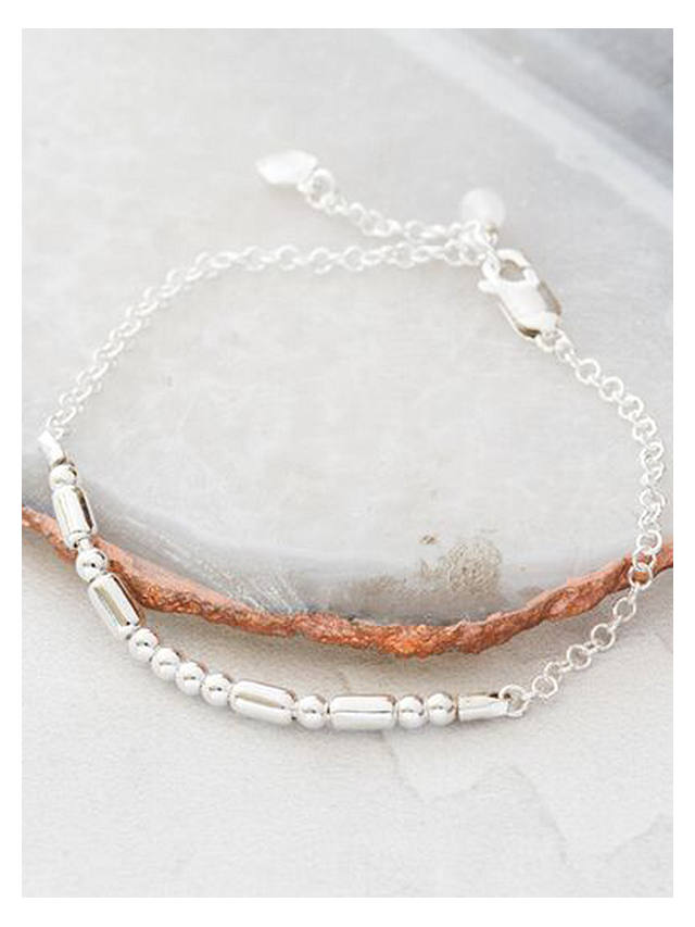 Under the Rose Personalised Love Morse Code Bracelet, Silver