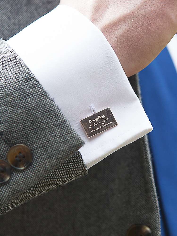 Buy Under the Rose Personalised Inscribed Message Cufflinks Online at johnlewis.com