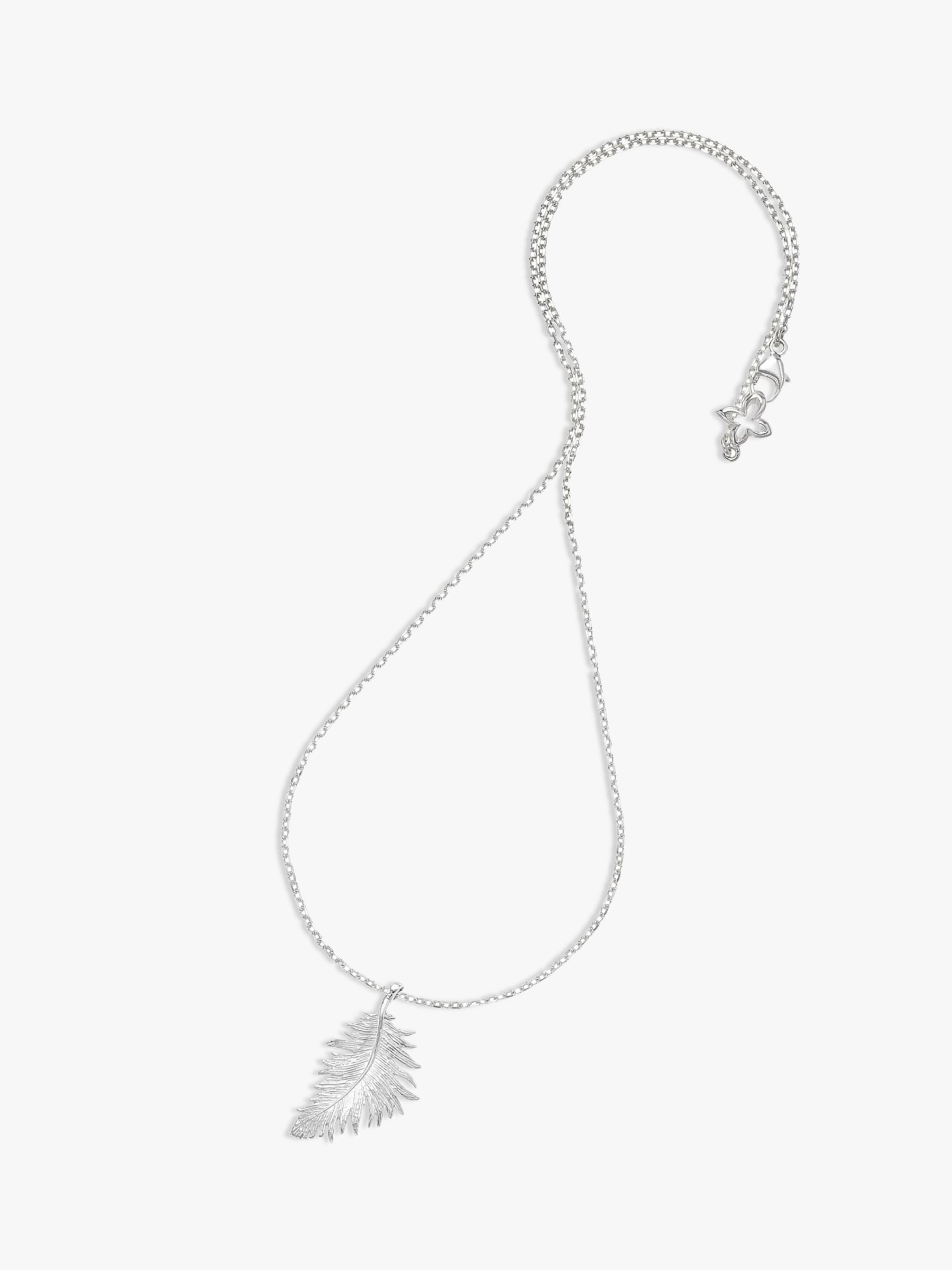 Dower & Hall Sterling Silver Small Feather Pendant