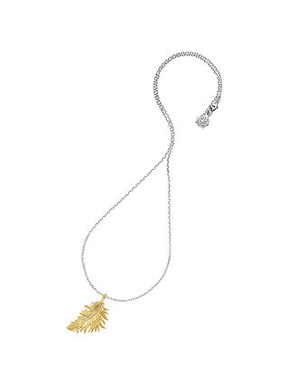 Dower & Hall Small Vermeil Feather Pendant