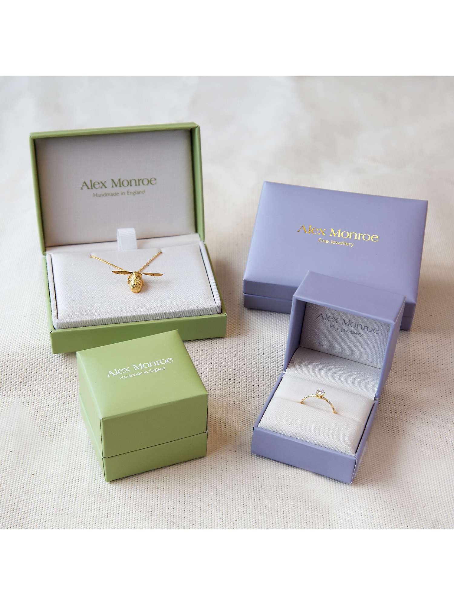 Buy Alex Monroe 18ct Yellow Gold Goldcrest Teeny Tiny Bumble Bee Pendant, Gold Online at johnlewis.com