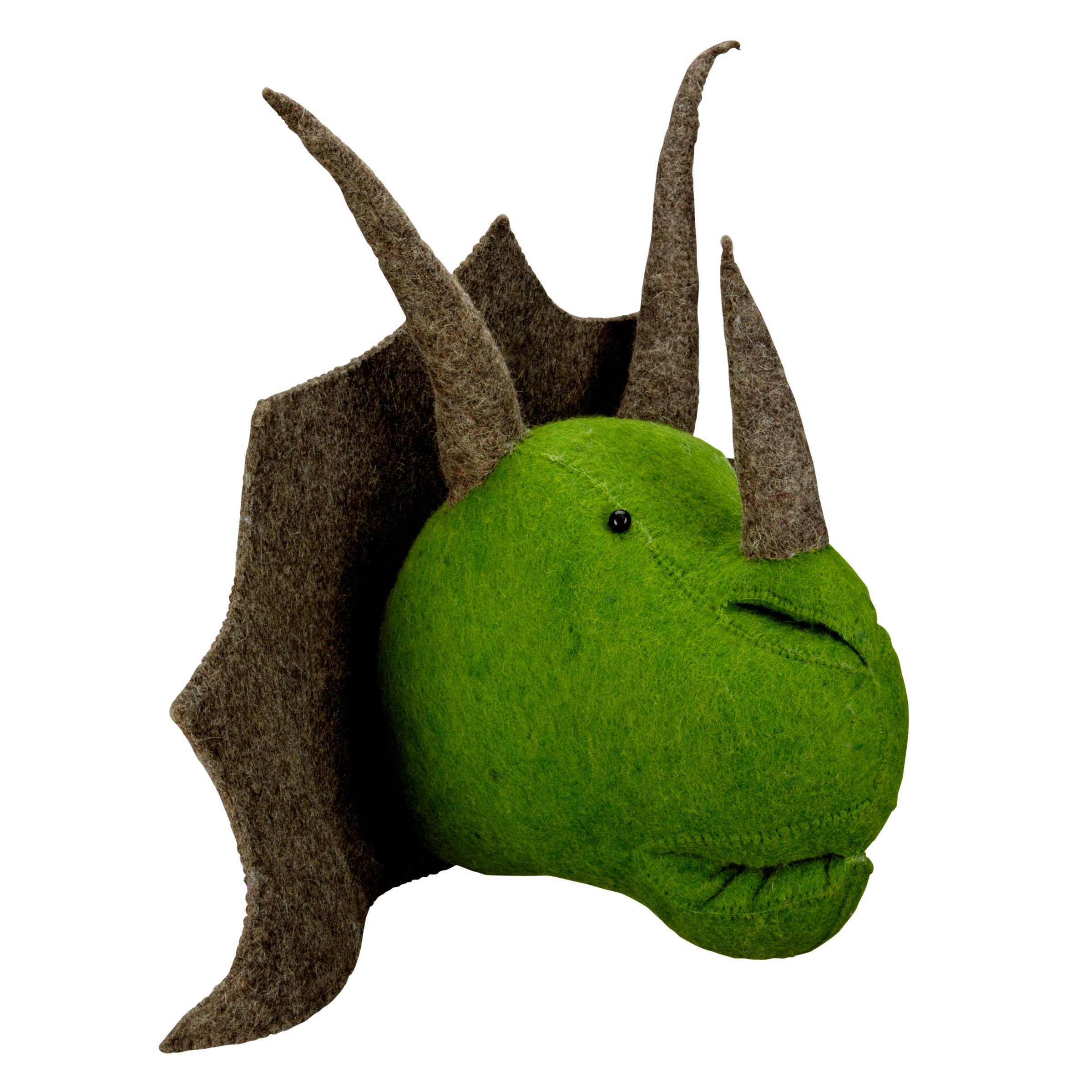 stuffed dinosaur head wall mount