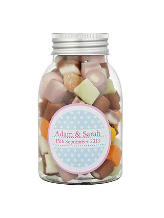Fine Confectionery Company Personalised Dolly Mix Spotty Jar, Pack of 25, Large