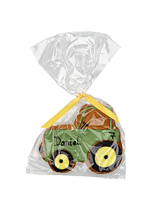 Image on Food Personalised Happy Birthday Tractor Gingerbread, Pack of 10