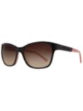 Emporio Armani EA4004 Square Sunglasses, Black/Opal Pink
