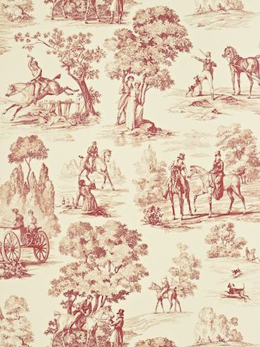 Sanderson Fox Hunting Toile Wallpaper at John Lewis & Partners