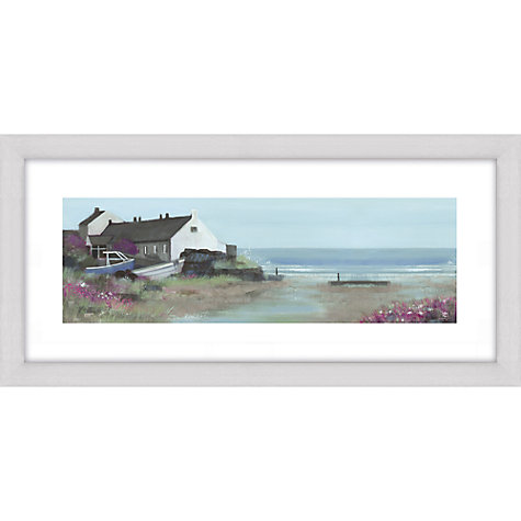 Buy Debbie Neill - Coastal House Framed Print, 52 x 107cm | John Lewis