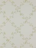 Colefax and Fowler Leaf Trellis Wallpaper, Ivory / Green, 07706/03