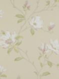 Colefax and Fowler Marchwood Wallpaper, Ivory / Green, 07976/06