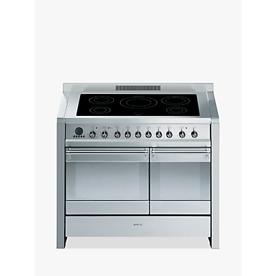 Smeg A2PYID-8 Induction Hob Range Cooker, Stainless Steel