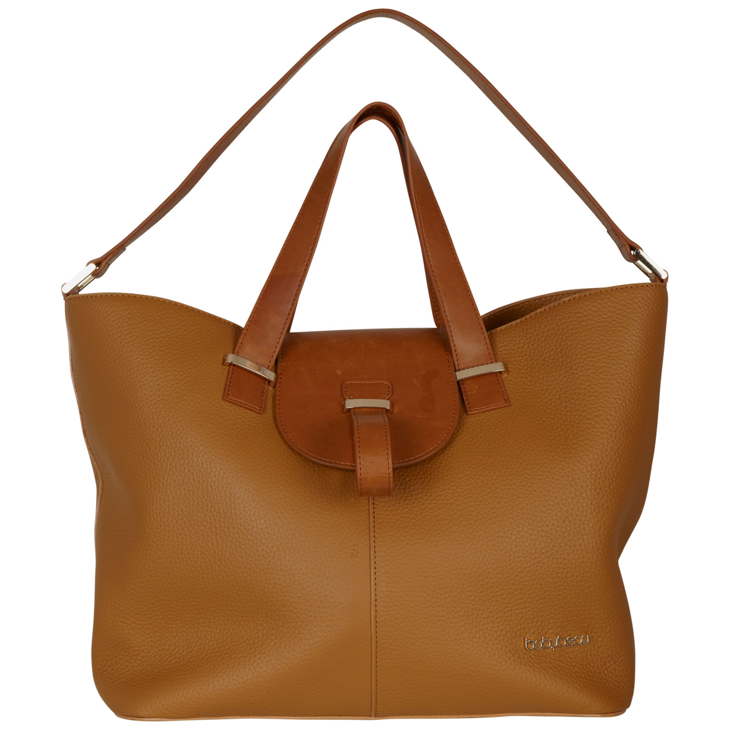 BabyBeau Ellie Leather Changing Bag, Brown at John Lewis & Partners