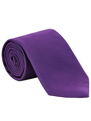 John Lewis & Partners Fine Twill Plain Silk Tie