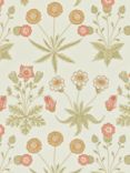 Morris & Co. Bird Daisy Wallpaper, Pink, 212560