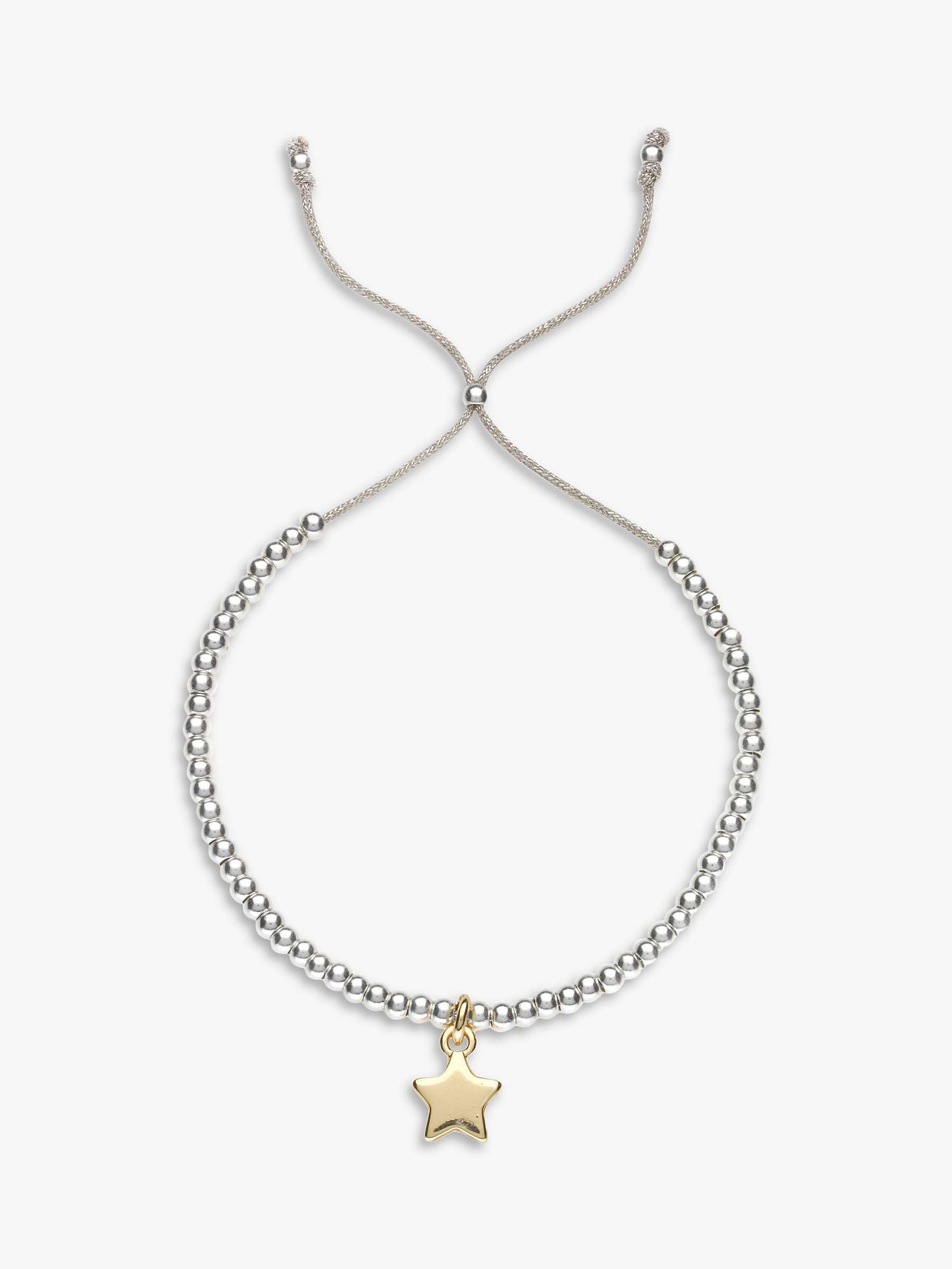Buy Estella Bartlett Liberty Beaded Star Bracelet, Silver/Gold Online at johnlewis.com