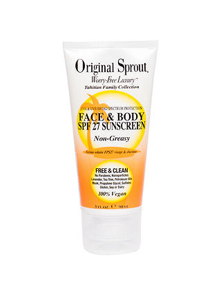Original Sprout Face and Body SPF 27 Sunscreen, 90ml