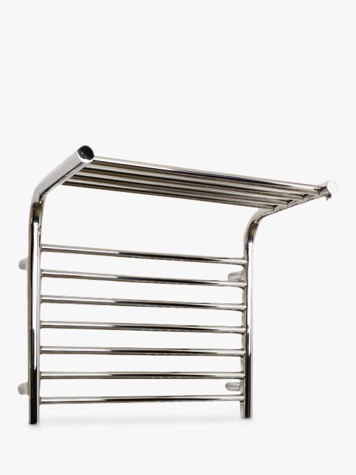 John Lewis & Partners Lunan Central Heated Towel Rail and Valves, from the Wall