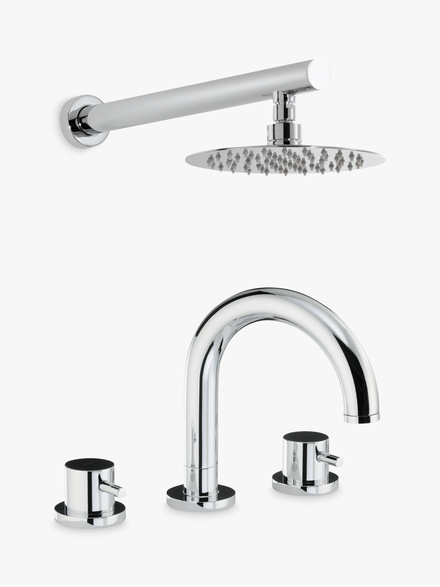 Abode Harmonie Thermostatic Deck Mounted 3 Hole Bath Mixer ...