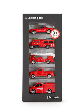 John Lewis & Partners Fire Vehicles, Pack of 5
