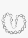 Nina B Sterling Silver Twisted Open Link Necklace