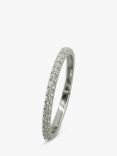 E.W Adams Platinum 17 Diamond Half Eternity Ring, Platinum