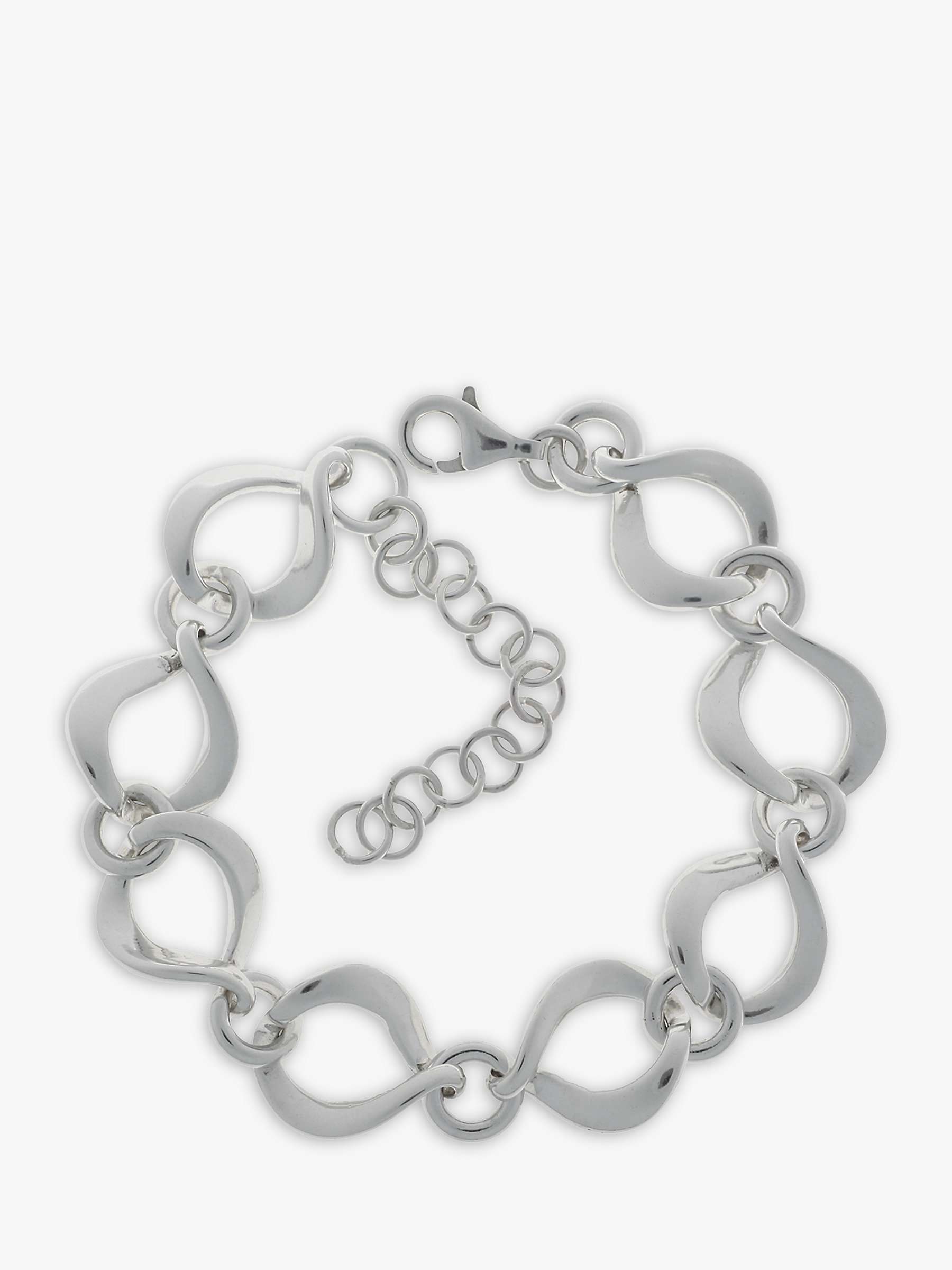 Buy Nina B Sterling Silver Twisted Open Link Bracelet Online at johnlewis.com