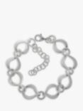 Nina B Sterling Silver Twisted Open Link Bracelet