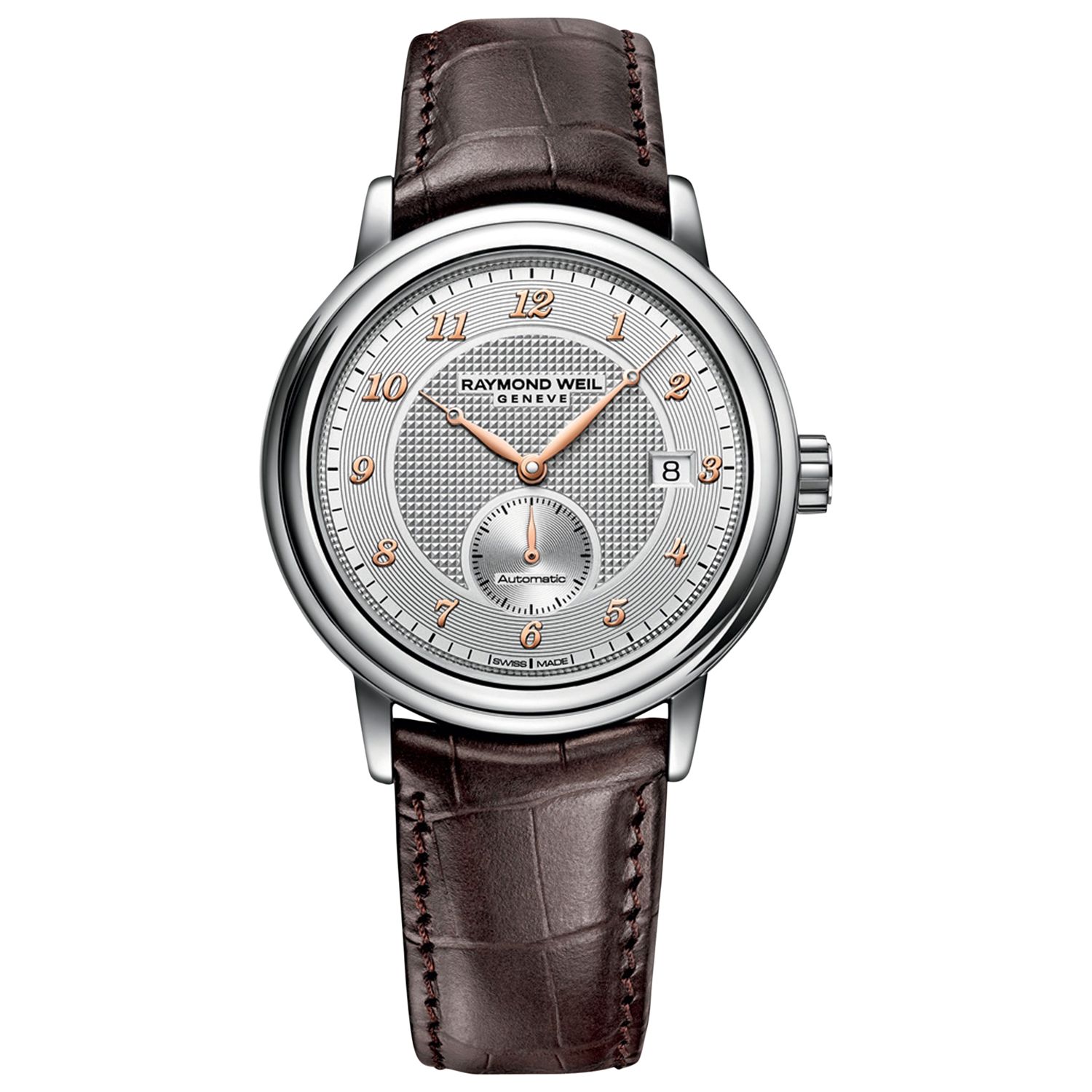 Raymond Weil 2838-SL505658 Men's Maestro Automatic Leather Strap Watch ...