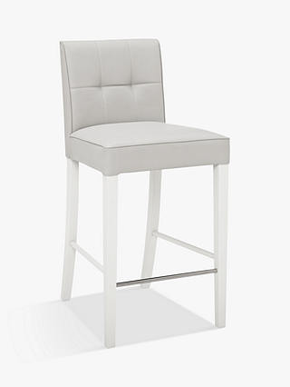 John Lewis & Partners Simone Faux Leather Bar Chair, Grey, FSC-Certified (Beech)